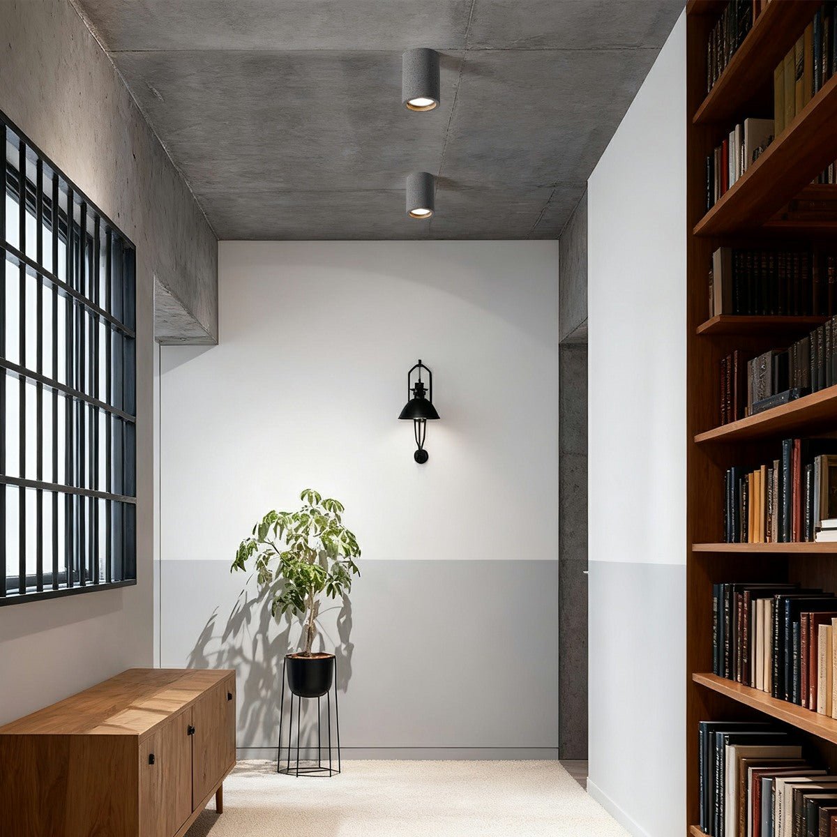 Minimalist Concrete LED Ceiling Light | Modern Round Design for Ambient Illumination