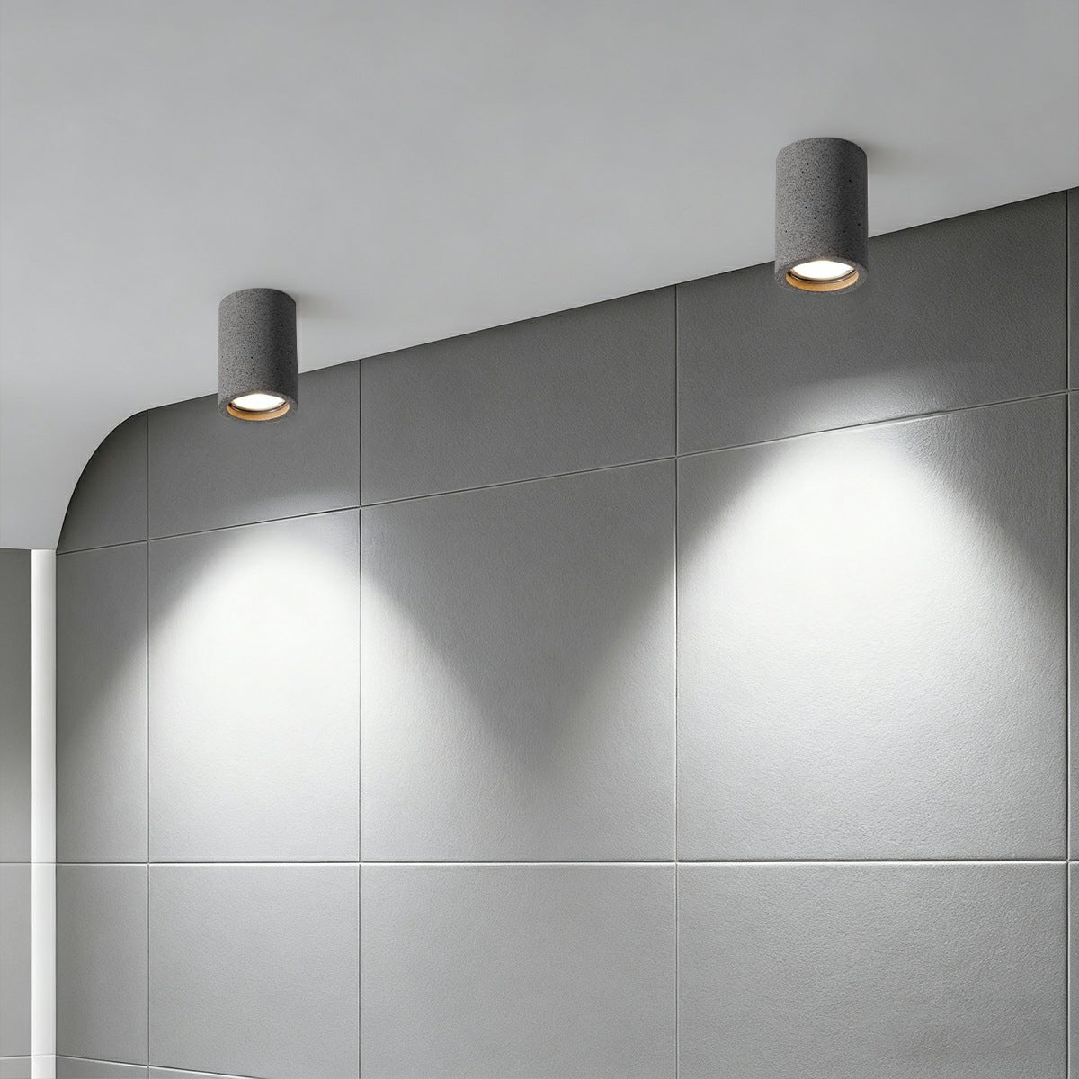 Minimalist Concrete LED Ceiling Light | Modern Round Design for Ambient Illumination