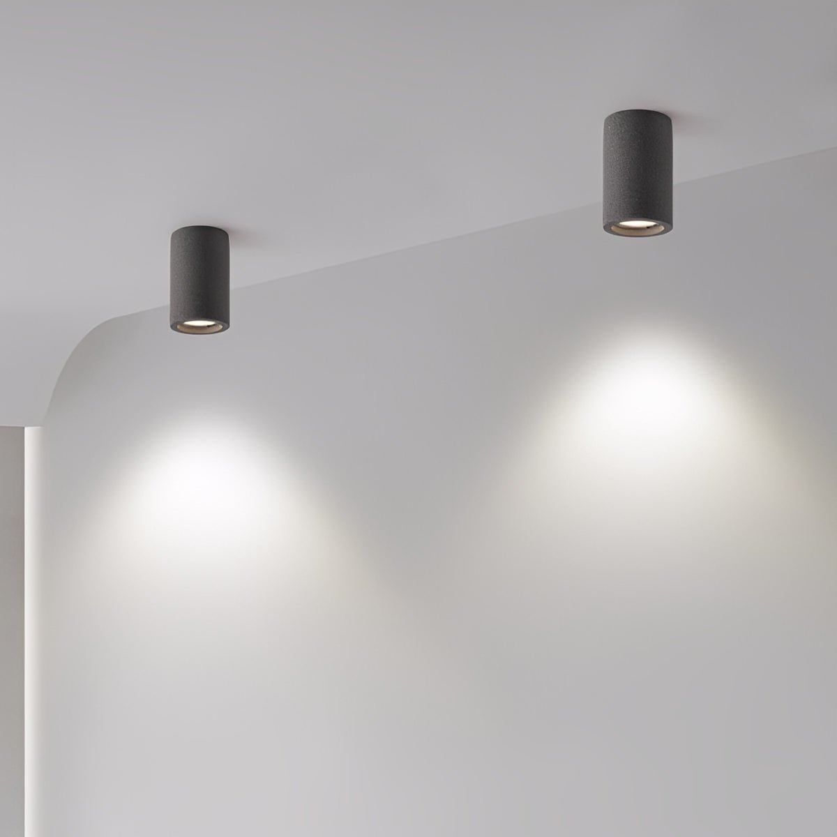 Minimalist Concrete LED Ceiling Light | Modern Round Design for Ambient Illumination