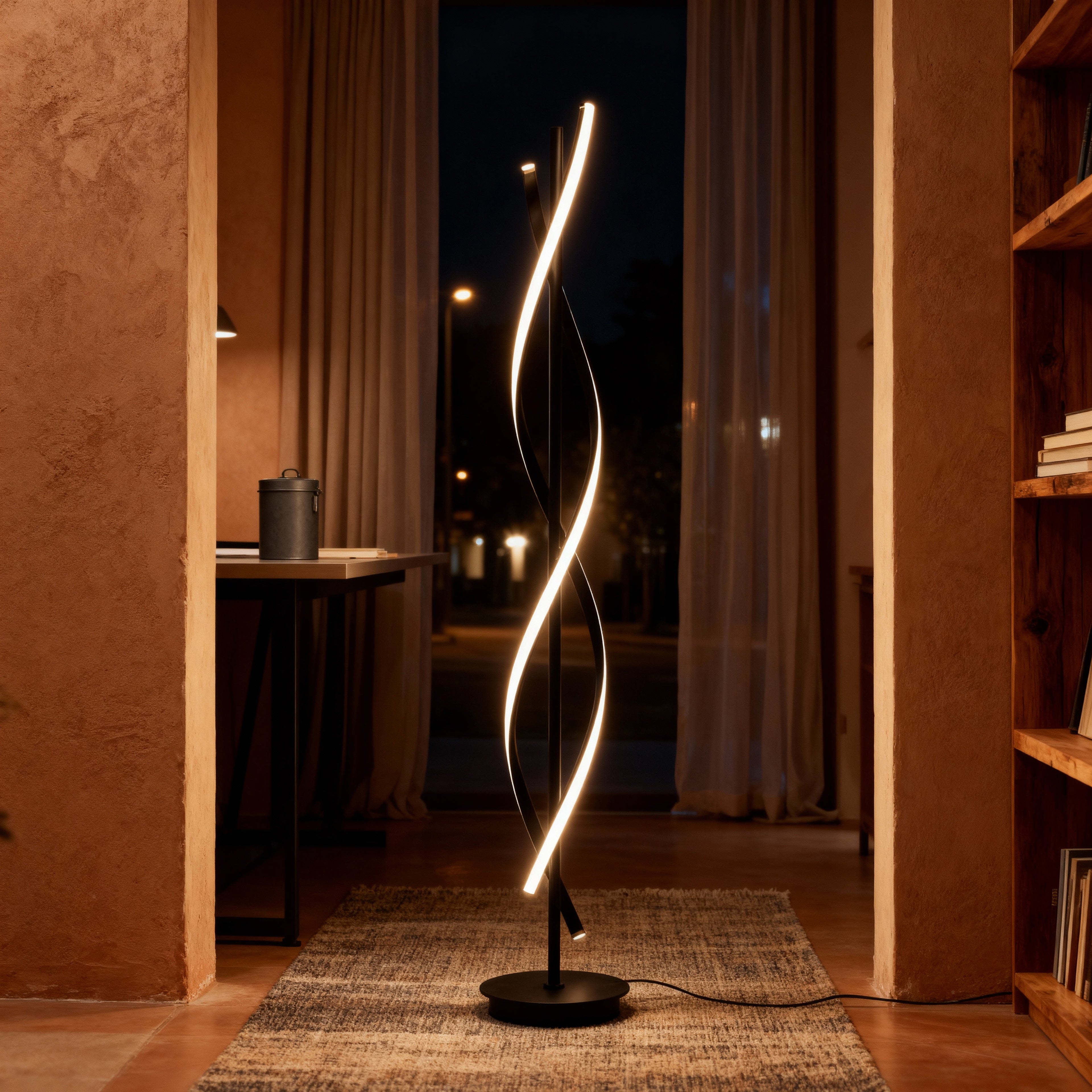 Modern Arc Floor Lamp with Sculptural Design | Stylish Lighting for Living Room Decor