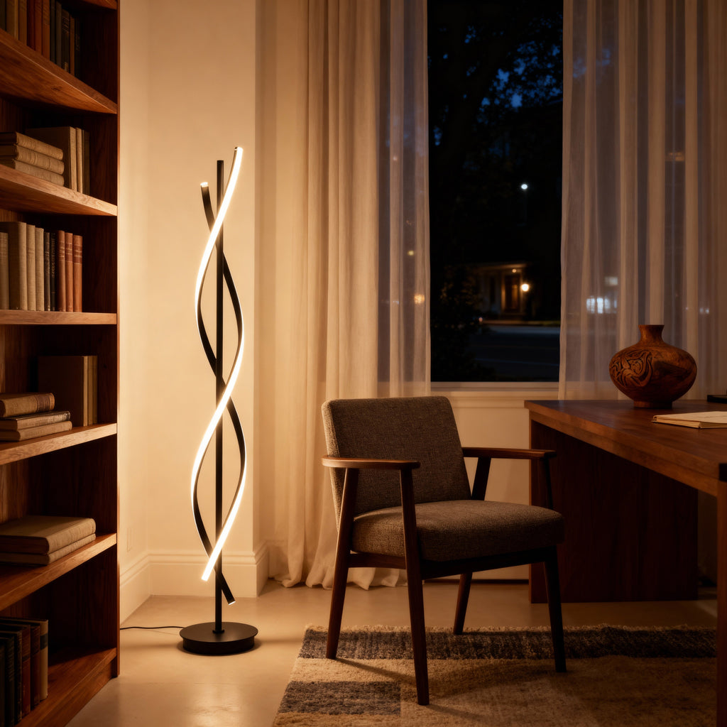Modern Arc Floor Lamp with Sculptural Design | Stylish Lighting for Living Room Decor