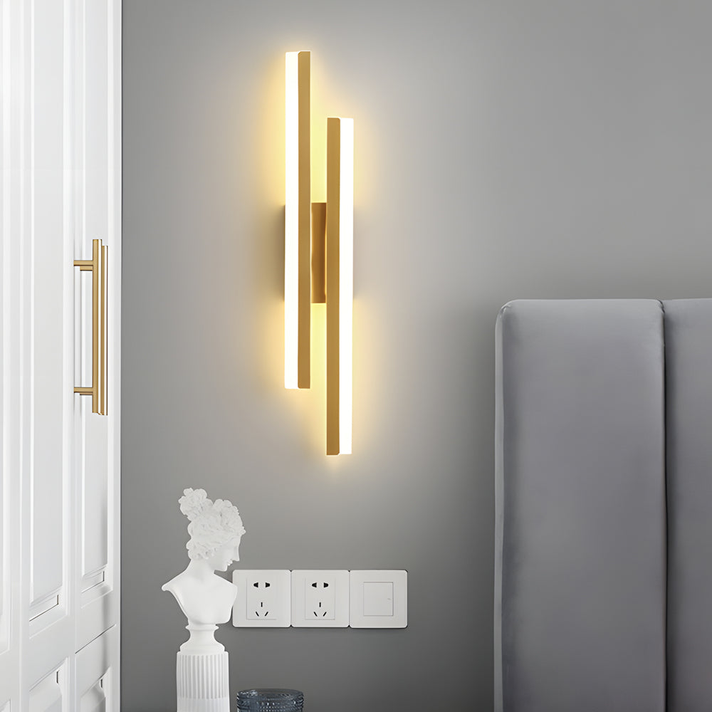 Modern Asymmetric Vanity Light Bar with Adjustable Color Temperature | Stylish Iron Bathroom Lighting for Elegant Illumination