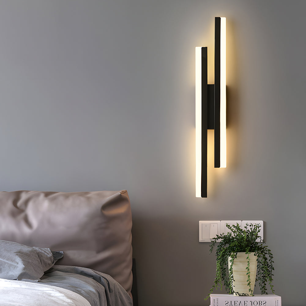 Modern Asymmetric Vanity Light Bar with Adjustable Color Temperature | Stylish Iron Bathroom Lighting for Elegant Illumination