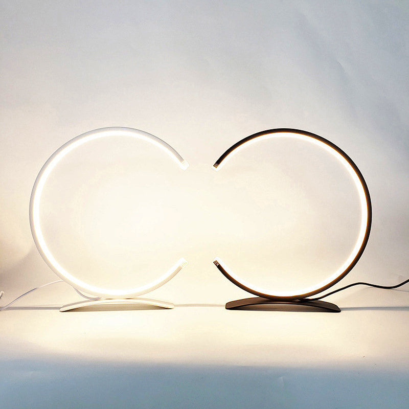 Modern C-Shaped Table Lamp | Touch Control & Adjustable Color Temperatures | Stylish Bedside Lighting for Versatile Ambience