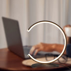 Modern C-Shaped Table Lamp | Touch Control & Adjustable Color Temperatures | Stylish Bedside Lighting for Versatile Ambience