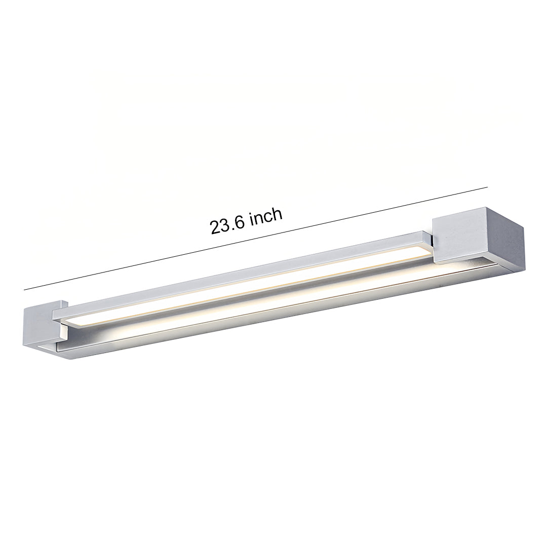 Modern Chrome Vanity Light | 360° Rotatable Head & Acrylic Shade for Perfect Bathroom Lighting