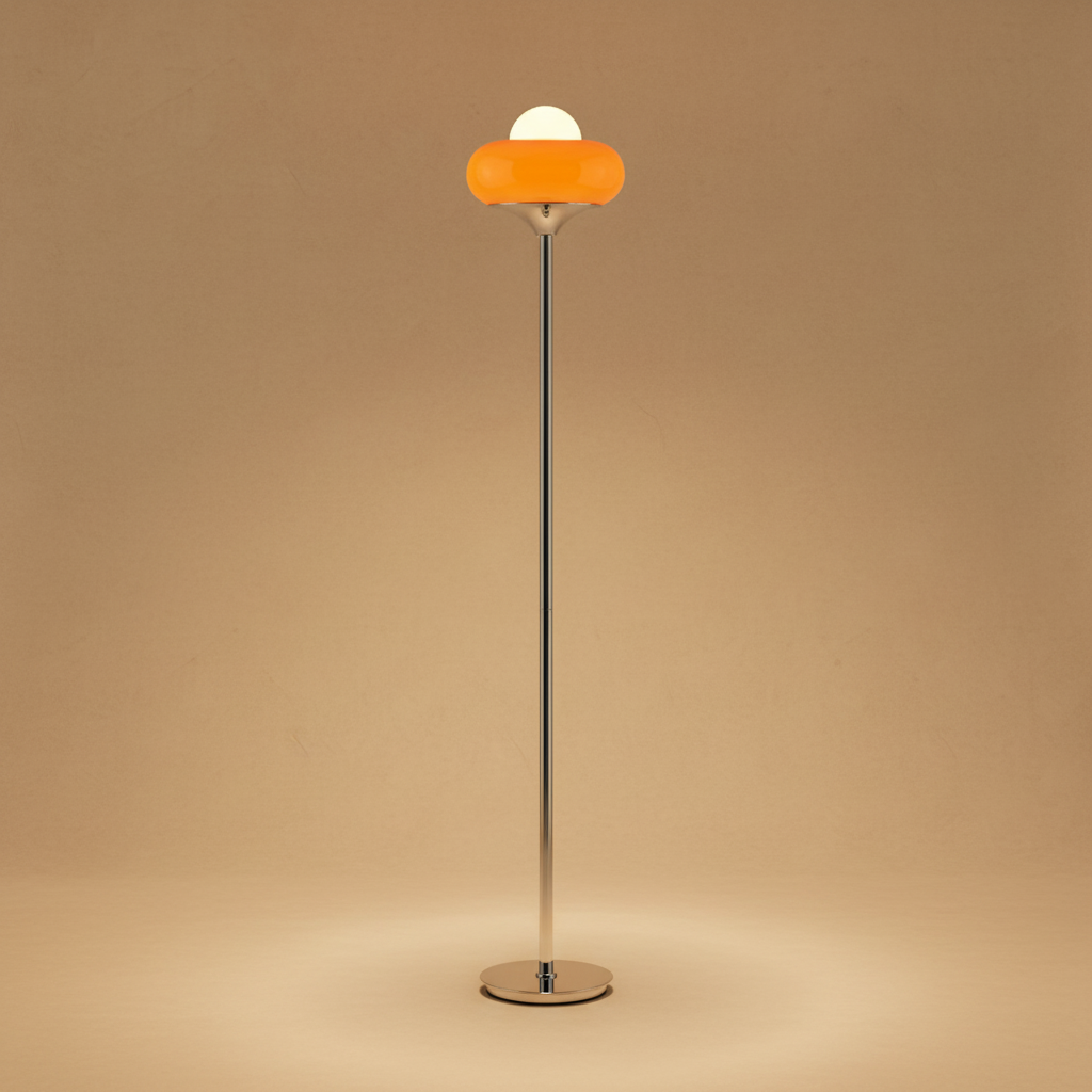 Modern Floor Lamp | Opal Glass Standing Lamp with Soft Ambient Glow | Stylish Lighting for Living Room