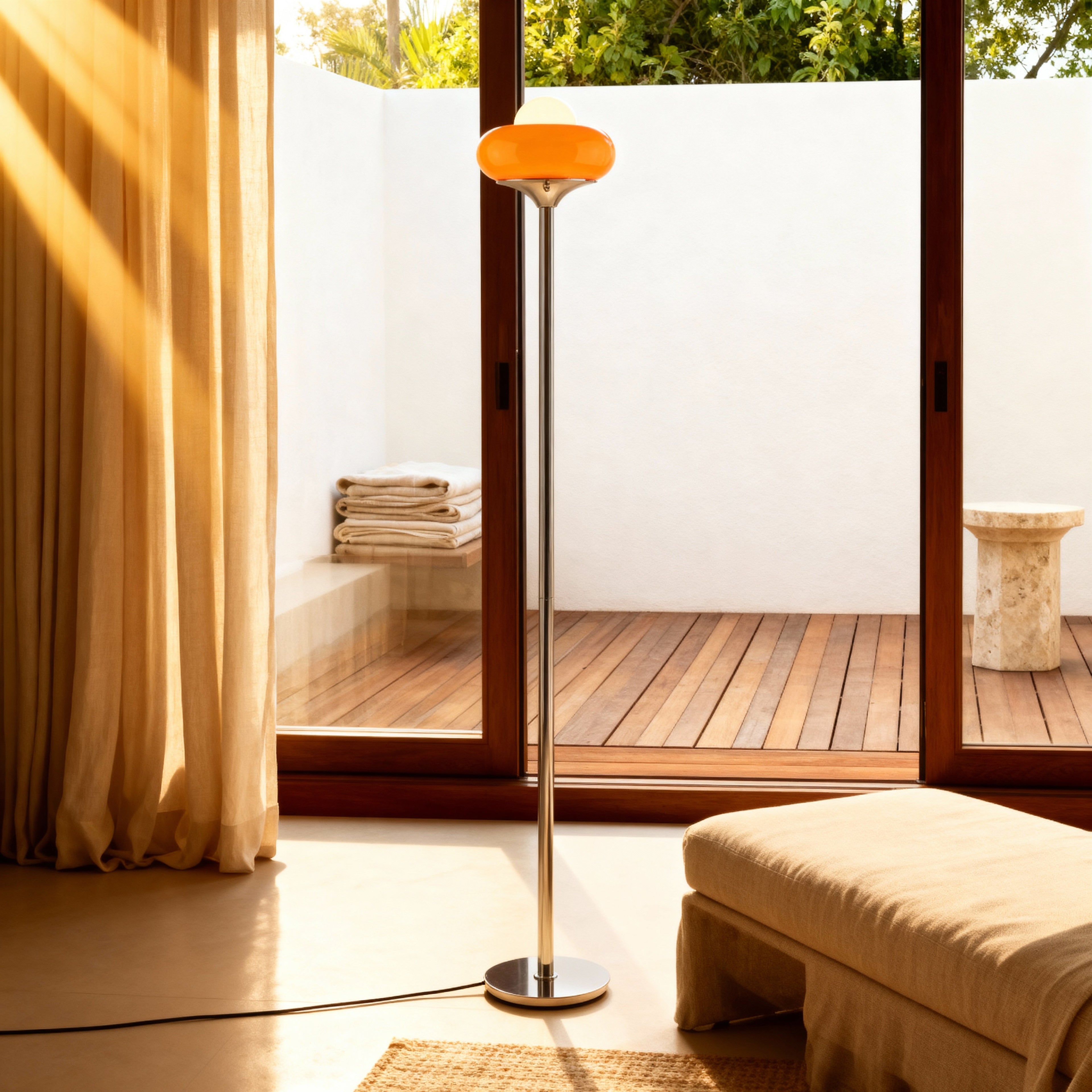 Modern Floor Lamp | Opal Glass Standing Lamp with Soft Ambient Glow | Stylish Lighting for Living Room