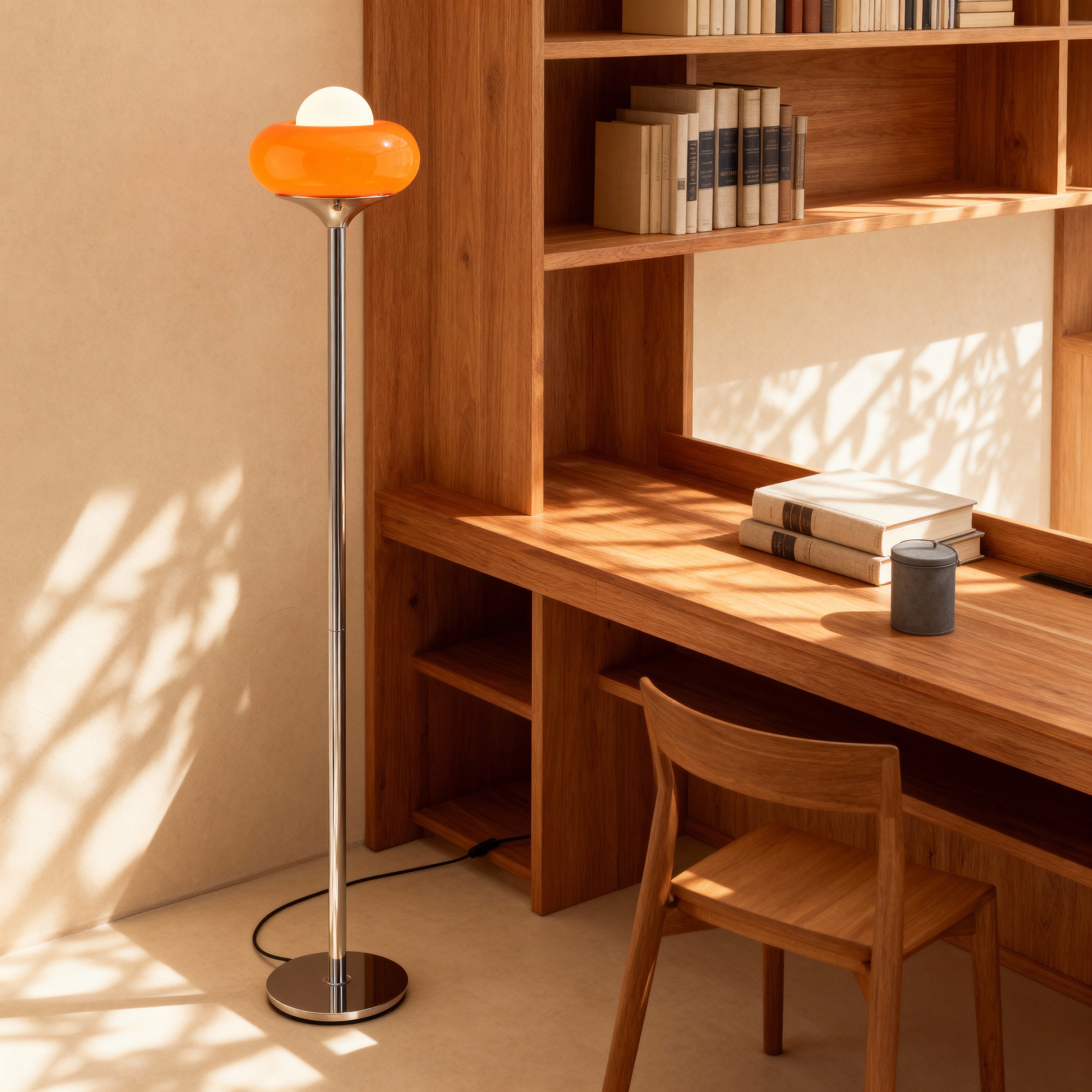 Modern Floor Lamp | Opal Glass Standing Lamp with Soft Ambient Glow | Stylish Lighting for Living Room