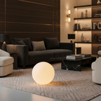 Modern Floor Lamp | Stylish Resin Globe with Soft Light Diffusion | Elegant Design for Cozy Ambiance