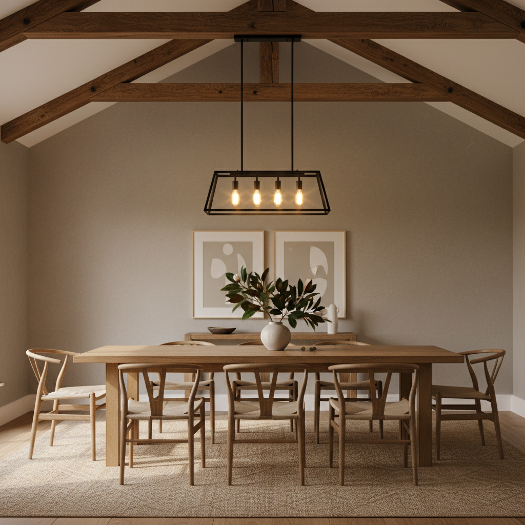 Modern Geometric Glass Pendant Light | Adjustable Height for Kitchen Island Illumination
