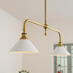 Modern Glass Pendant Light | Adjustable Length for Cozy Kitchen Lighting