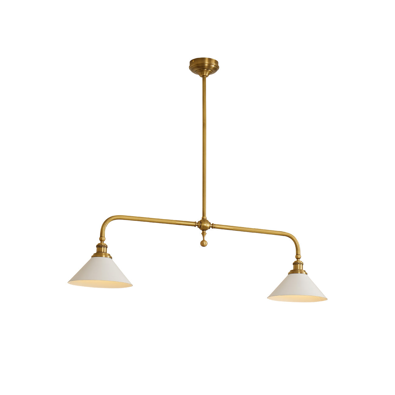 Modern Glass Pendant Light | Adjustable Length for Cozy Kitchen Lighting