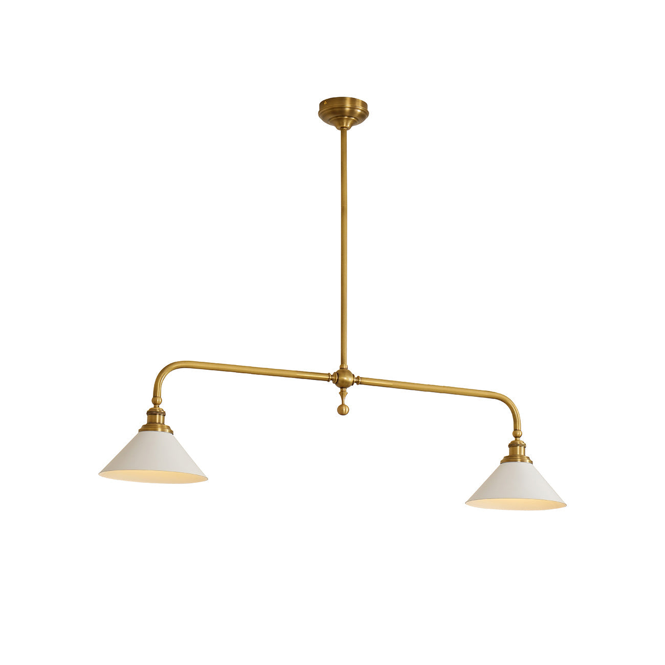 Modern Glass Pendant Light | Adjustable Length for Cozy Kitchen Lighting