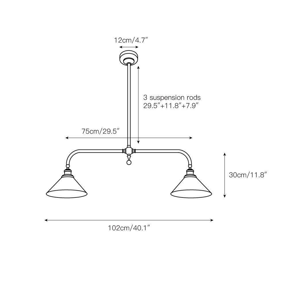 Modern Glass Pendant Light | Adjustable Length for Cozy Kitchen Lighting