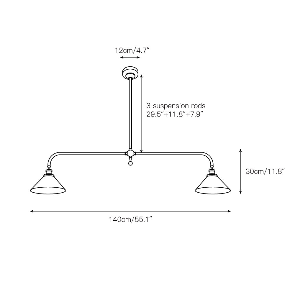 Modern Glass Pendant Light | Adjustable Length for Cozy Kitchen Lighting
