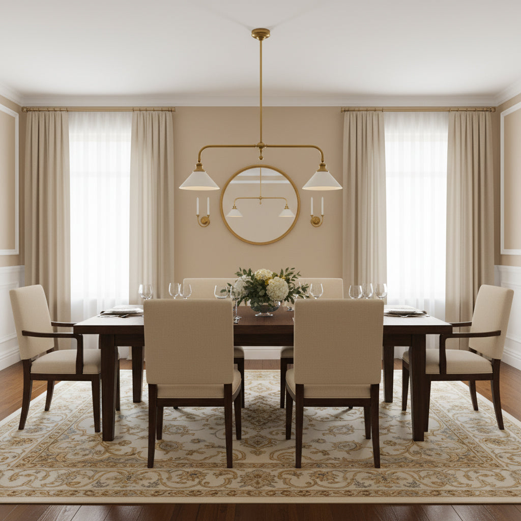 Modern Glass Pendant Light | Adjustable Length for Cozy Kitchen Lighting