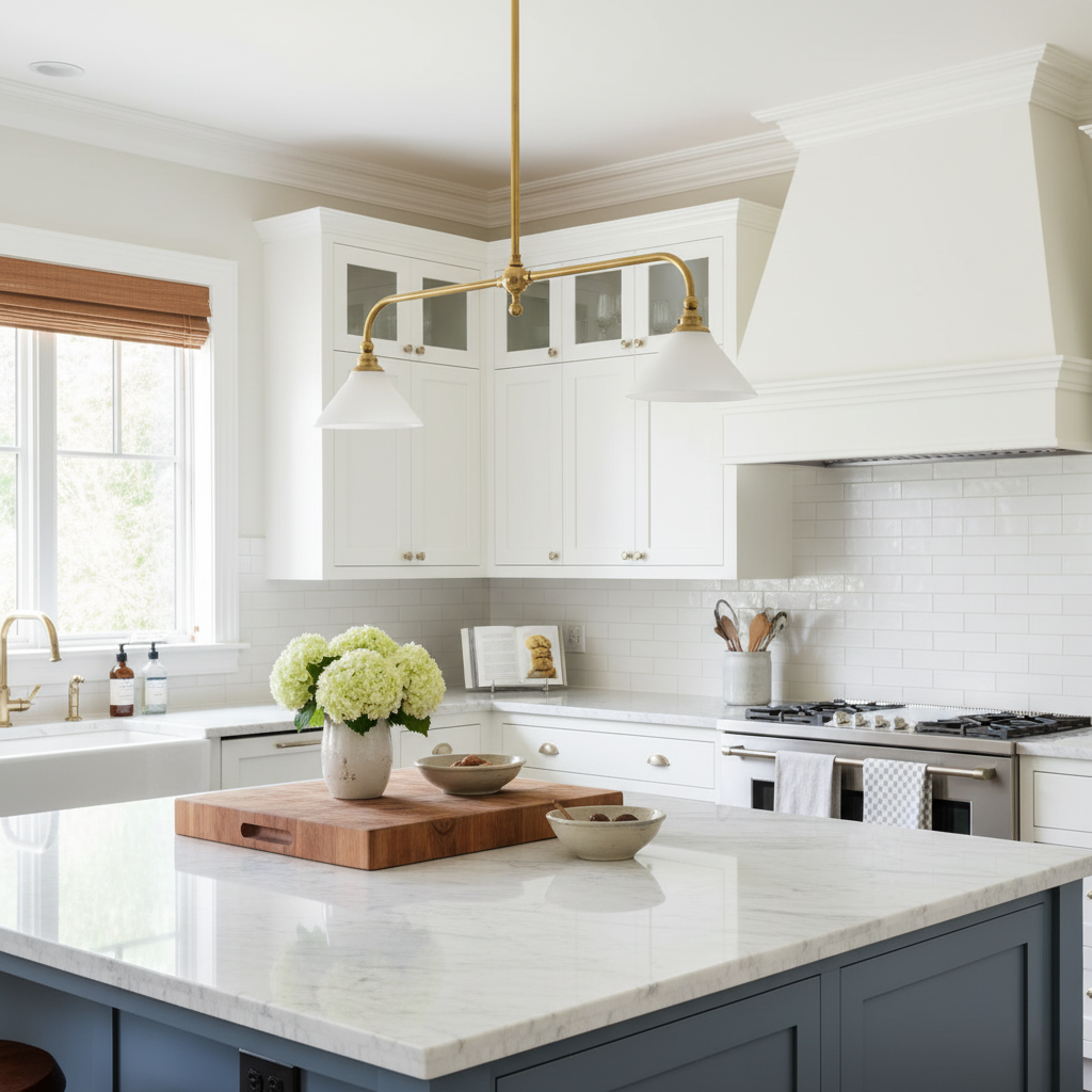Modern Glass Pendant Light | Adjustable Length for Cozy Kitchen Lighting