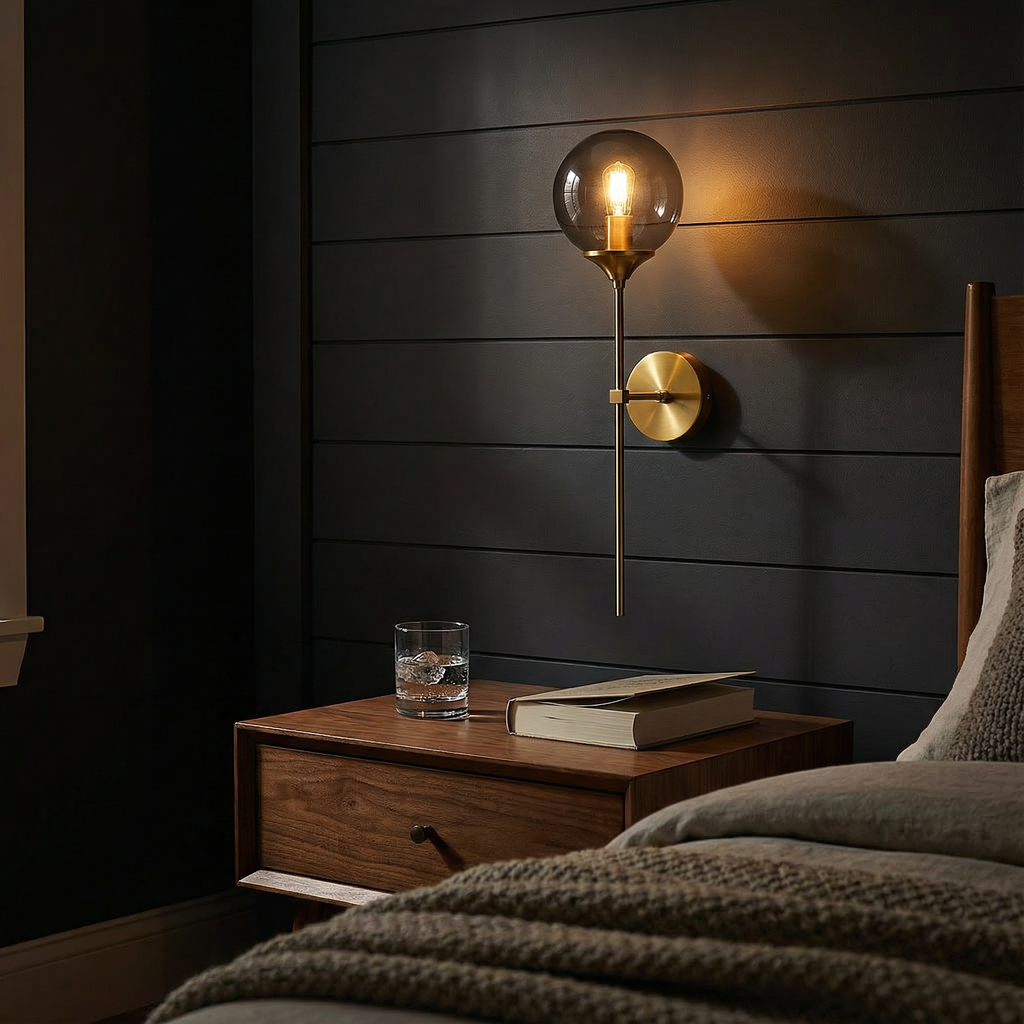 Modern Glass Wall Sconce Lighting with Softly Diffused Illumination | Nordic Minimalist Design for Ambient Spaces