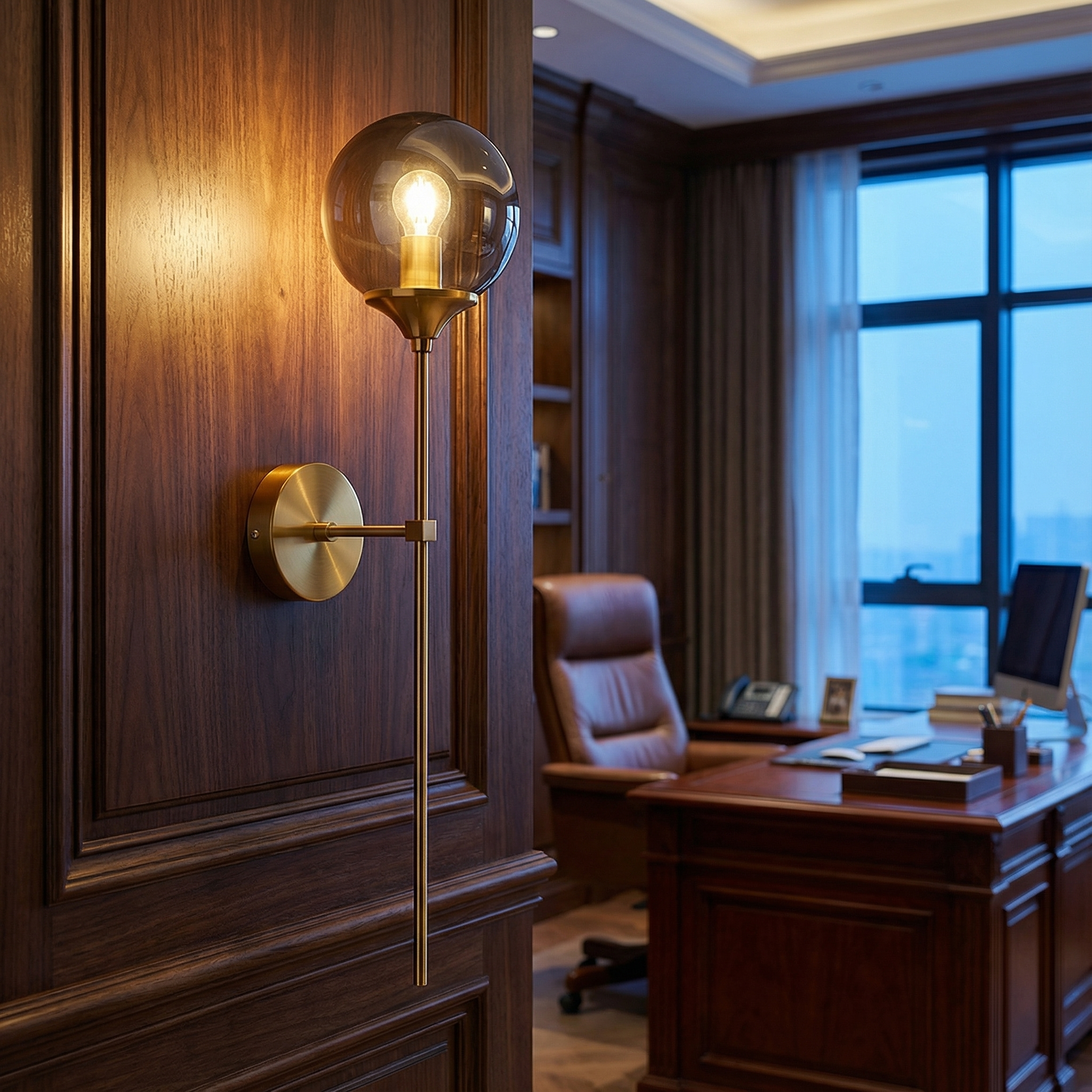 Modern Glass Wall Sconce Lighting with Softly Diffused Illumination | Nordic Minimalist Design for Ambient Spaces