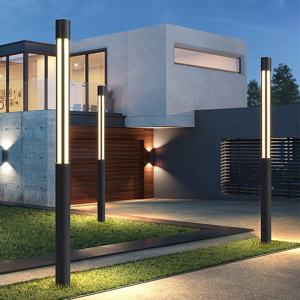 Modern LED Bollard Lights | Cylindrical Design with IP65 Waterproofing | Versatile Outdoor Illumination