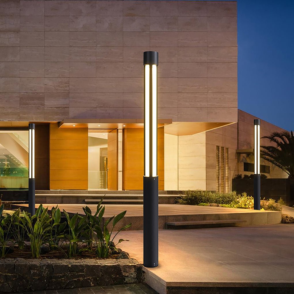 Modern LED Bollard Lights | Cylindrical Design with IP65 Waterproofing | Versatile Outdoor Illumination