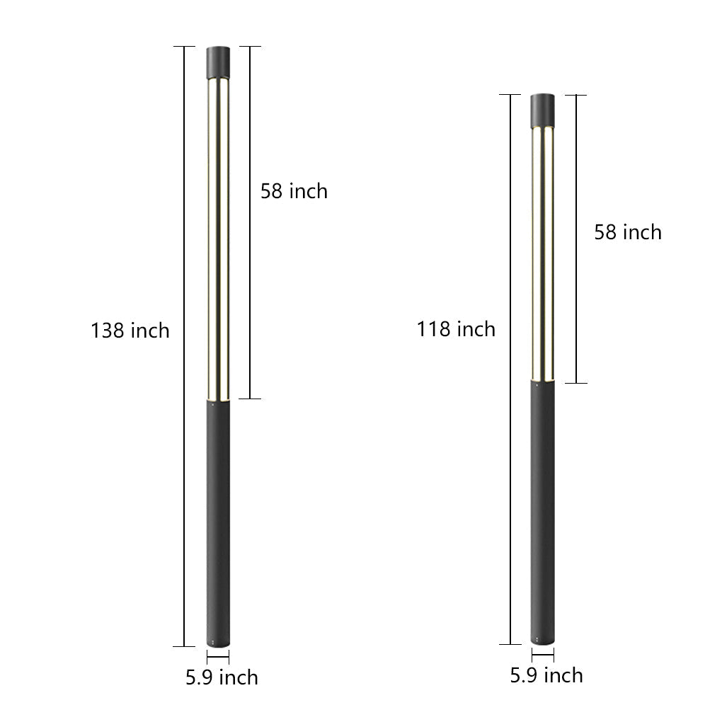 Modern LED Bollard Lights | Cylindrical Design with IP65 Waterproofing | Versatile Outdoor Illumination