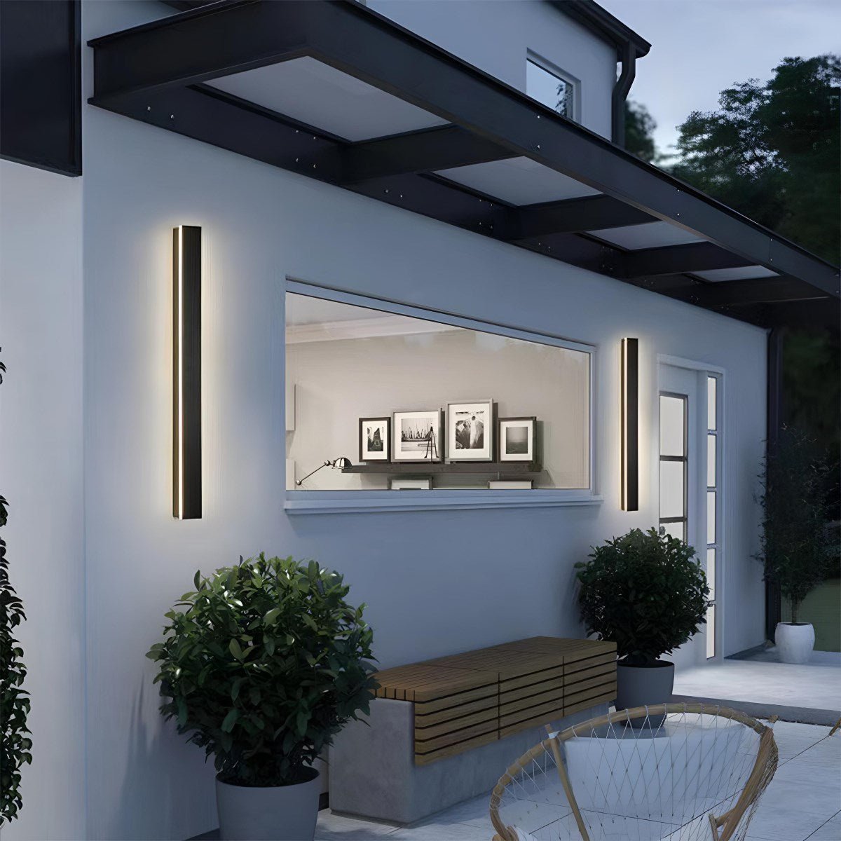 Modern LED Outdoor Wall Light | Waterproof Long Strip Design for Sleek Illumination