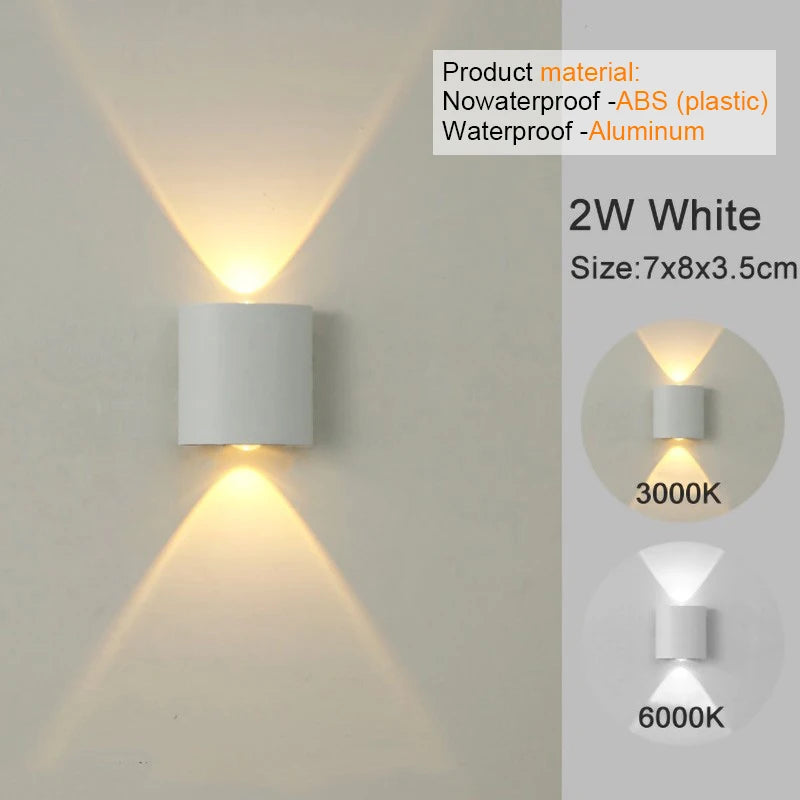 Modern LED Wall Sconce Lighting with Up-Down Design | Stylish Indoor Outdoor Wall Lights for Elegant Ambiance
