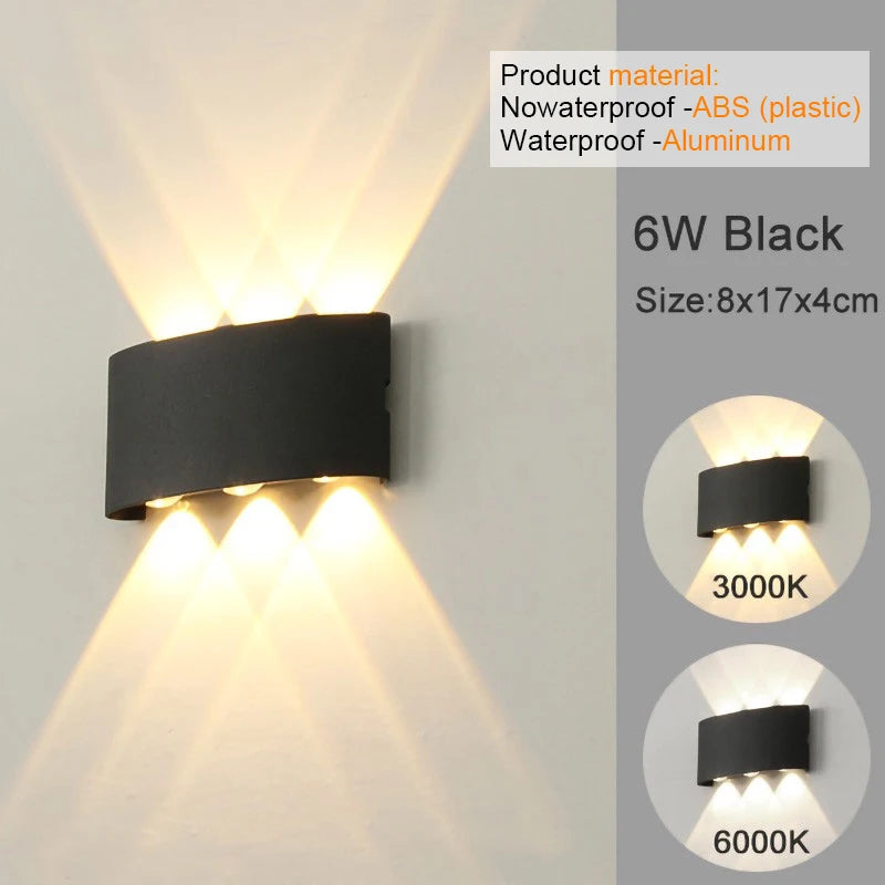 Modern LED Wall Sconce Lighting with Up-Down Design | Stylish Indoor Outdoor Wall Lights for Elegant Ambiance