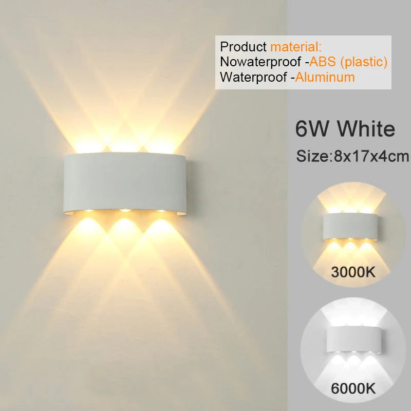 Modern LED Wall Sconce Lighting with Up-Down Design | Stylish Indoor Outdoor Wall Lights for Elegant Ambiance