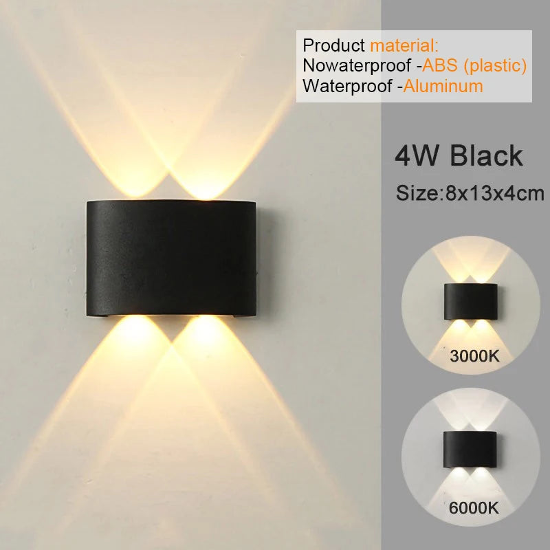 Modern LED Wall Sconce Lighting with Up-Down Design | Stylish Indoor Outdoor Wall Lights for Elegant Ambiance