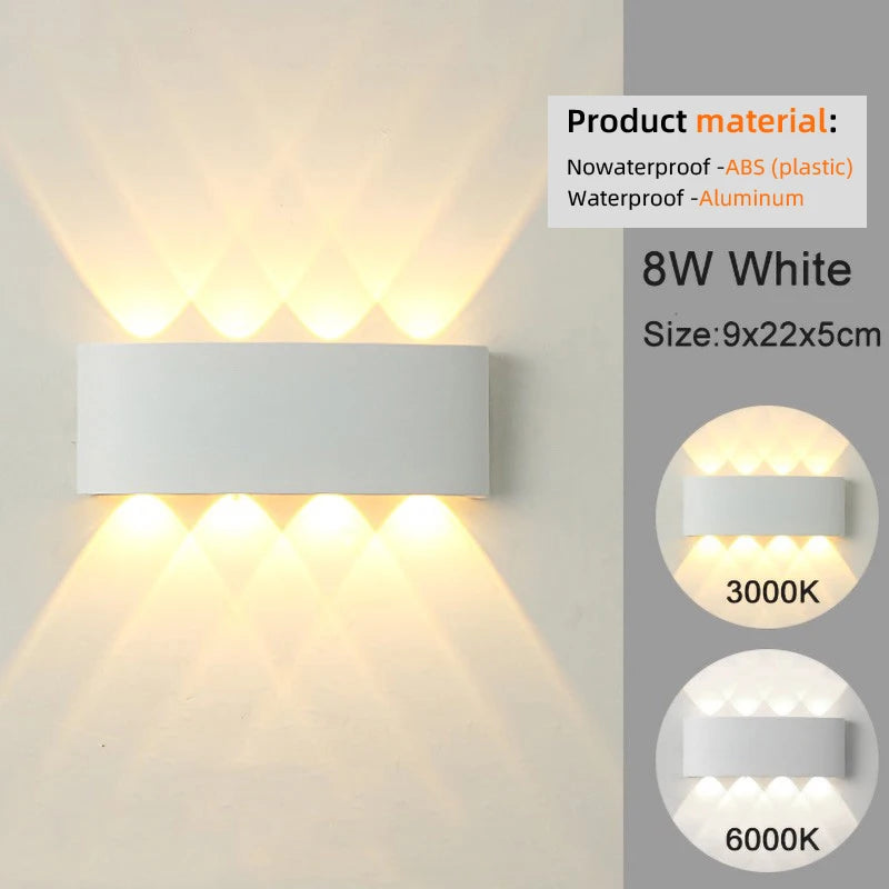 Modern LED Wall Sconce Lighting with Up-Down Design | Stylish Indoor Outdoor Wall Lights for Elegant Ambiance