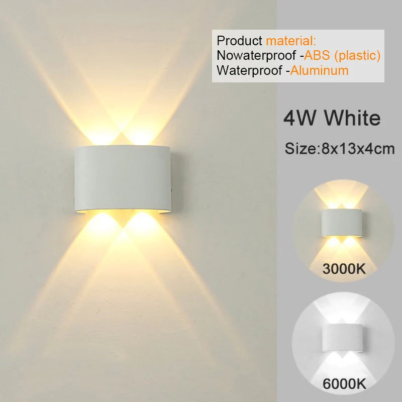 Modern LED Wall Sconce Lighting with Up-Down Design | Stylish Indoor Outdoor Wall Lights for Elegant Ambiance