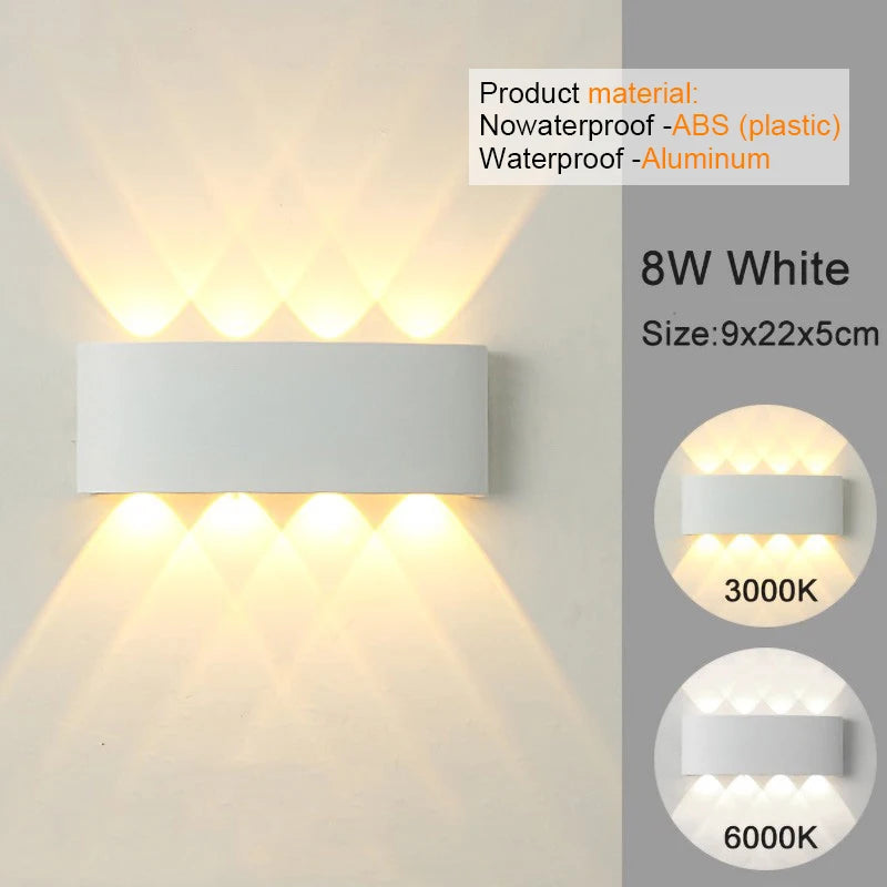 Modern LED Wall Sconce Lighting with Up-Down Design | Stylish Indoor Outdoor Wall Lights for Elegant Ambiance