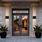 Modern LED Wall Sconce with Wavy Aluminum Design | Stylish Outdoor Wall Light for Enhanced Ambiance
