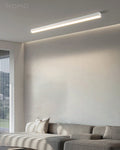 Modern Linear Ceiling Light | Dimmable LED Fixture with Remote Control | Adjustable Ambiance for Any Room