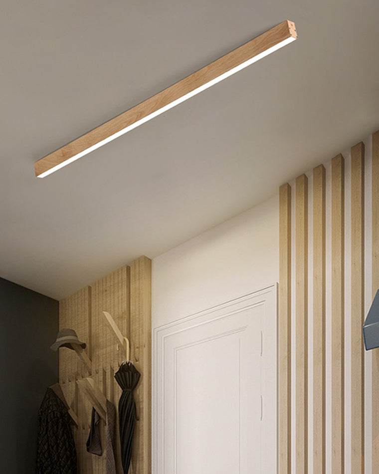 Modern Linear Ceiling Light | Dimmable LED Fixture with Remote Control | Adjustable Ambiance for Any Room