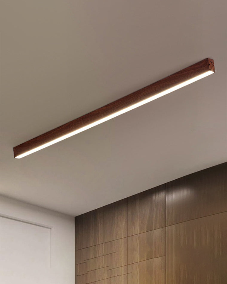 Modern Linear Ceiling Light | Dimmable LED Fixture with Remote Control | Adjustable Ambiance for Any Room