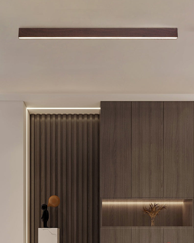 Modern Linear Ceiling Light | Dimmable LED Fixture with Remote Control | Adjustable Ambiance for Any Room