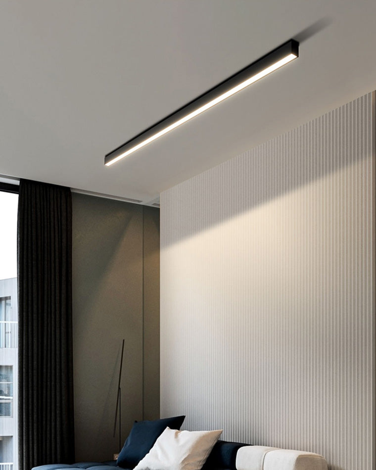 Modern Linear Ceiling Light | Dimmable LED Fixture with Remote Control | Adjustable Ambiance for Any Room
