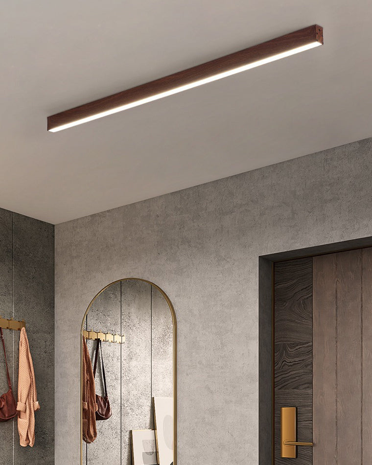 Modern Linear Ceiling Light | Dimmable LED Fixture with Remote Control | Adjustable Ambiance for Any Room