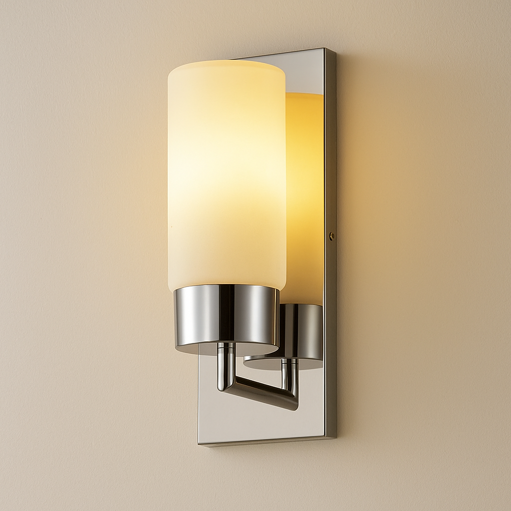 Modern Minimalist Wall Sconce Lighting with Softly Rounded Glass Shade | Elegant Wall Lights for Contemporary Spaces