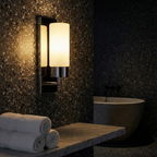 Modern Minimalist Wall Sconce Lighting with Softly Rounded Glass Shade | Elegant Wall Lights for Contemporary Spaces