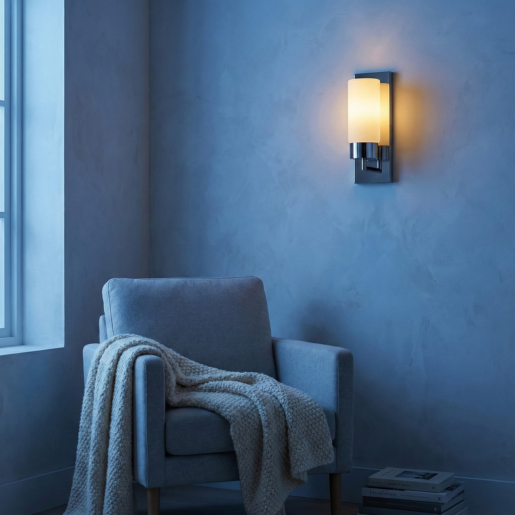 Modern Minimalist Wall Sconce Lighting with Softly Rounded Glass Shade | Elegant Wall Lights for Contemporary Spaces