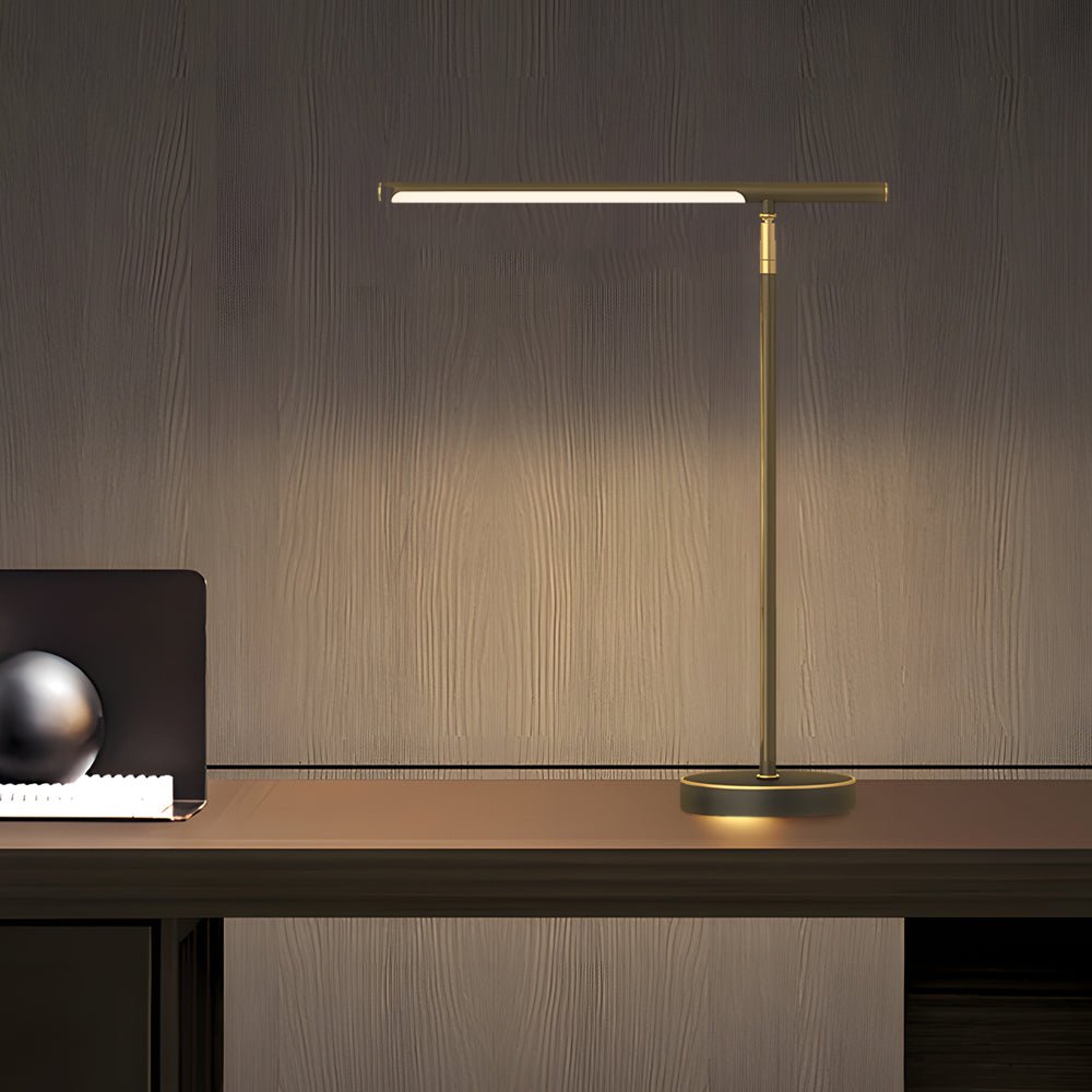 Modern Minimalist | Adjustable LED Desk Lamp with Brushed Copper Finish | Stylish Task Lighting for Home Office
