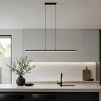 Modern Minimalist | Adjustable Linear Pendant Light for Kitchen with Dimmable Illumination | Ideal for Dining and Workspaces