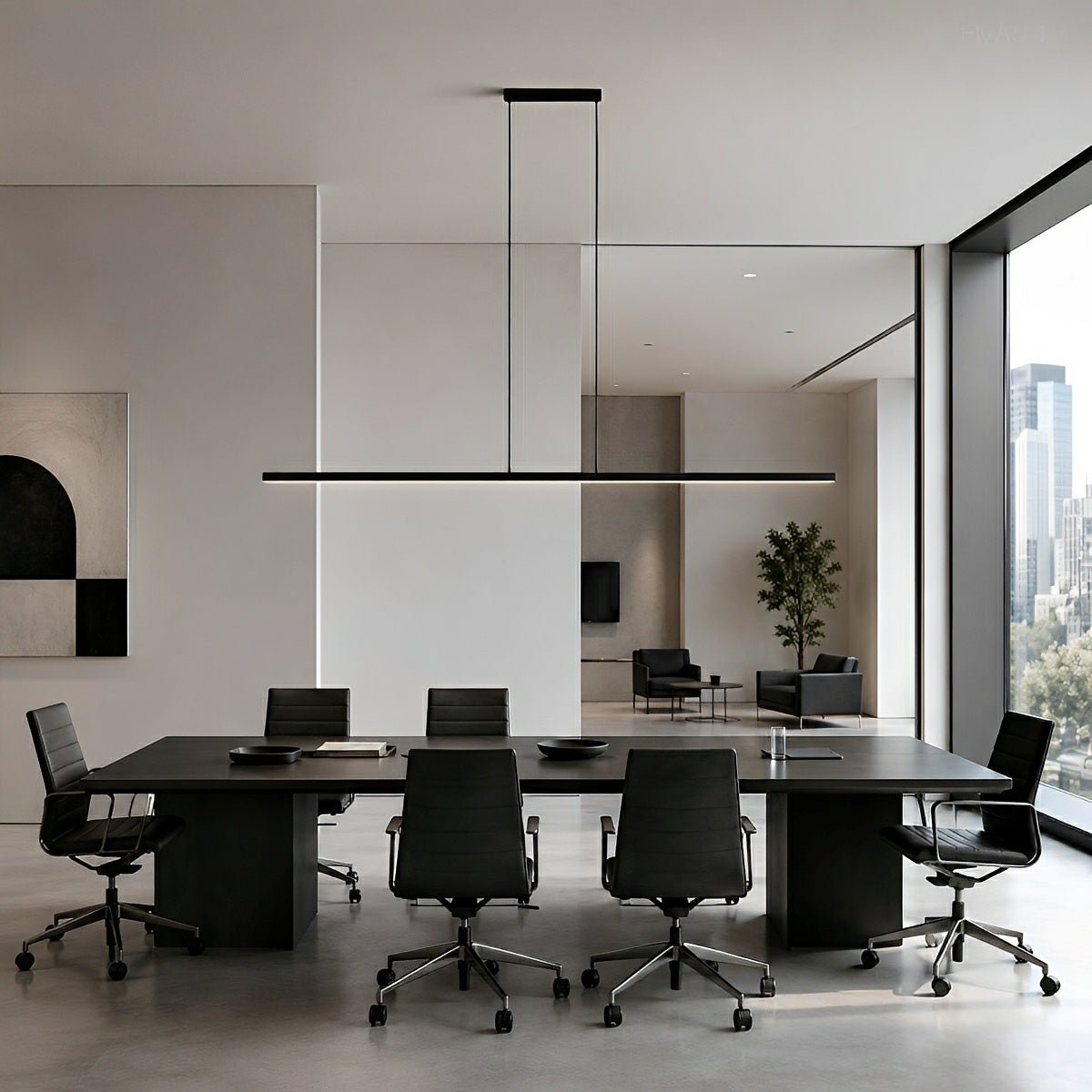 Modern Minimalist | Adjustable Linear Pendant Light for Kitchen with Dimmable Illumination | Ideal for Dining and Workspaces