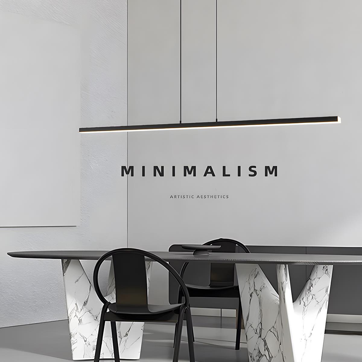 Modern Minimalist | Adjustable Linear Pendant Light for Kitchen with Dimmable Illumination | Ideal for Dining and Workspaces