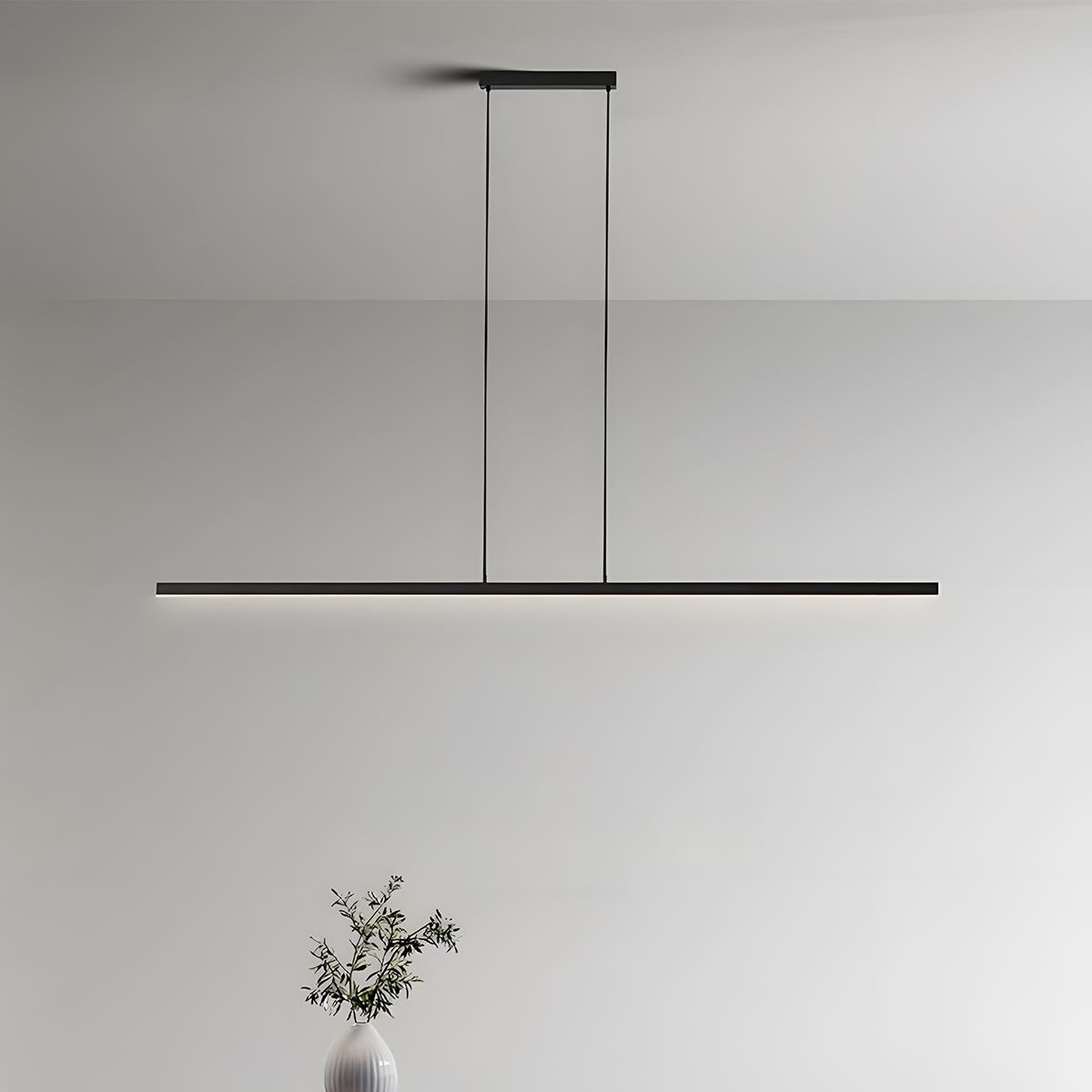 Modern Minimalist | Adjustable Linear Pendant Light for Kitchen with Dimmable Illumination | Ideal for Dining and Workspaces